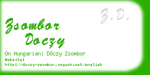 zsombor doczy business card